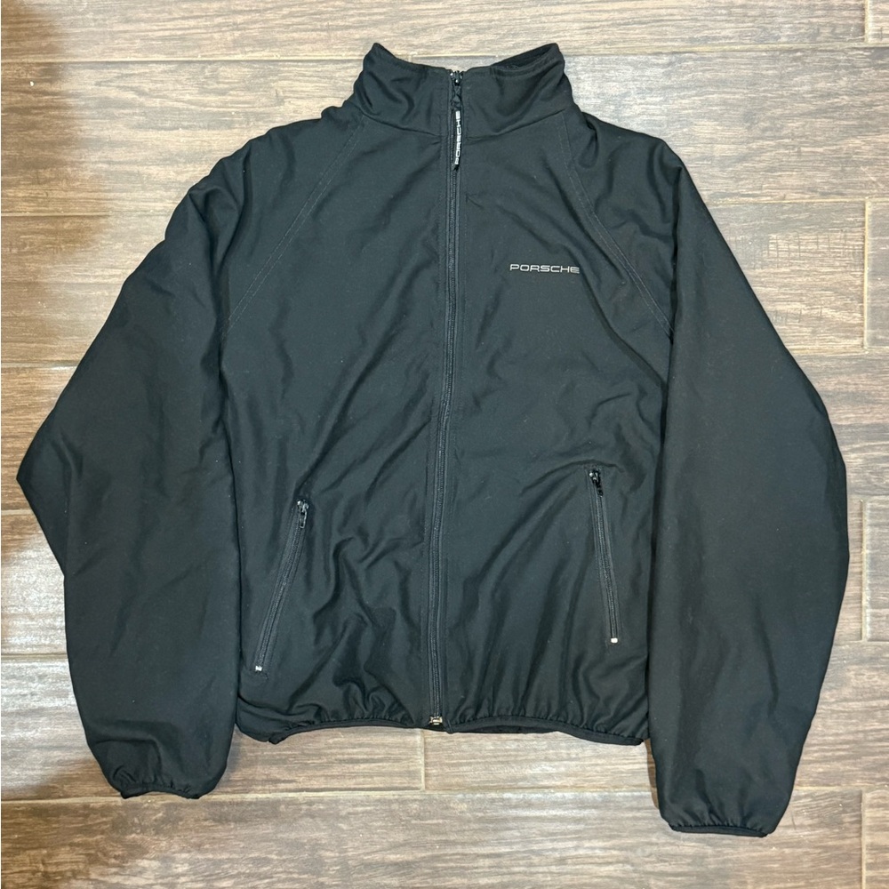 BLACK PORSCHE JACKET - 1990S - M